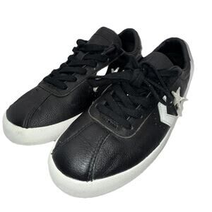 Size 6M / 7.5 W - Unisex Leather Converse All Star Shoes Black